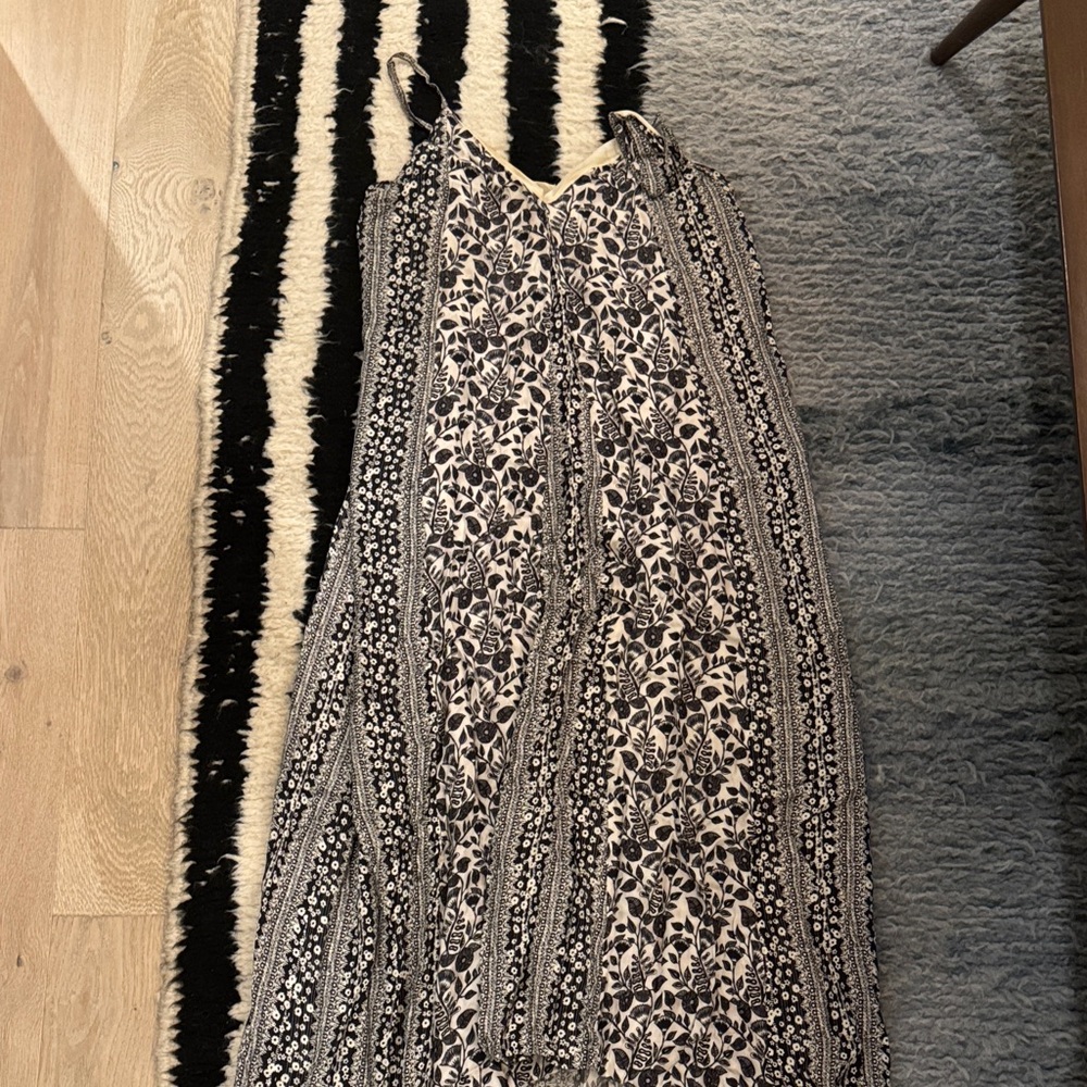 Alice + Olivia Black and White Floral Maxi Dress